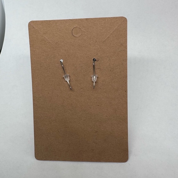 Green stone earrings long dangling handmade - Picture 3 of 6